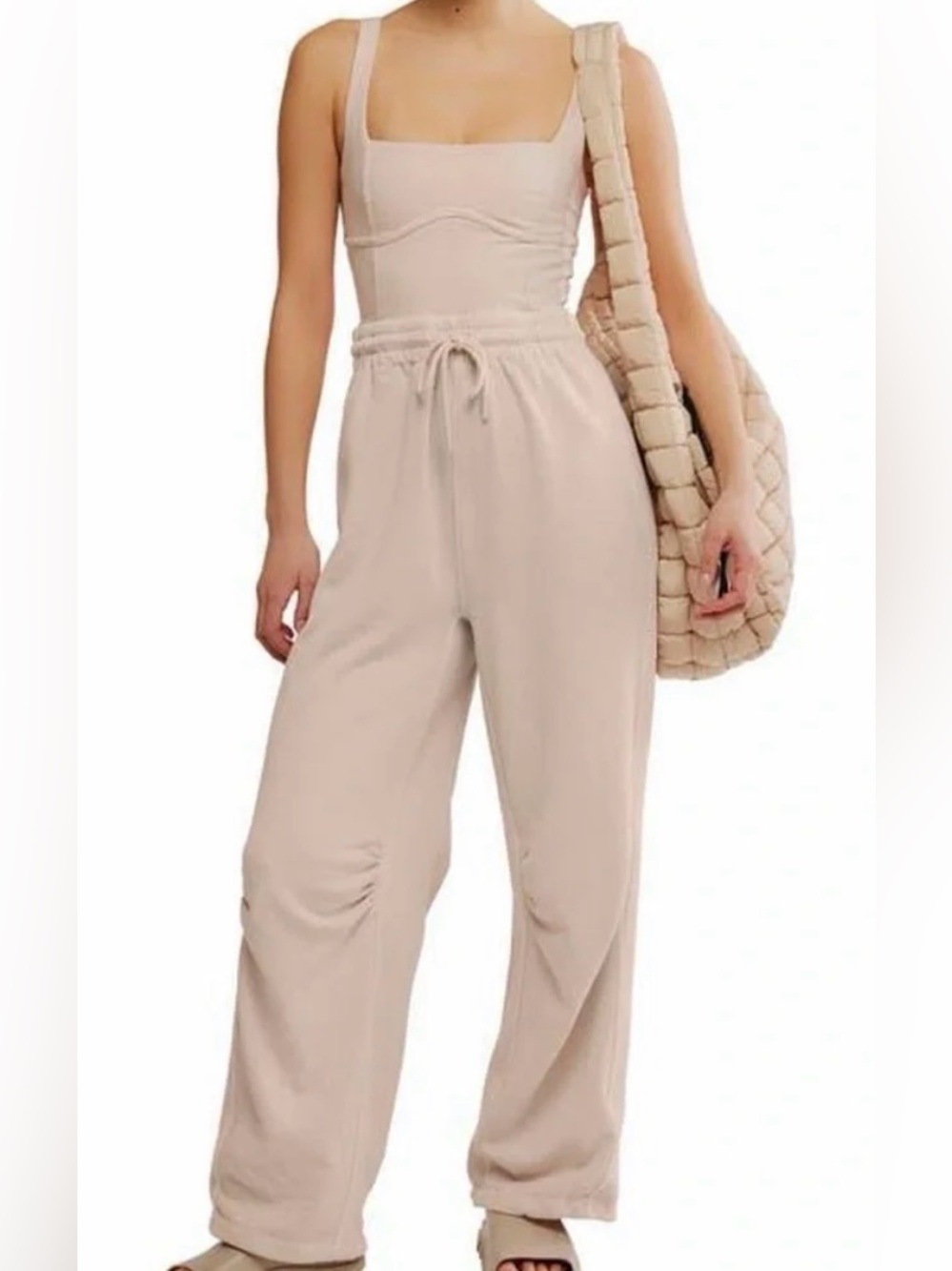 FP Movement 🌸 Women’s Inbound Onesie Size Small Cream Cashmere Color NWOT